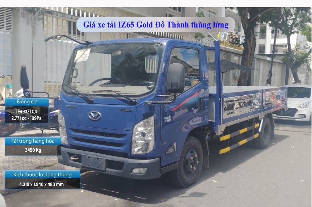 Xe tải Đô Thành IZ65 thùng lửng(1.9t - 2.3t - 3.5t)